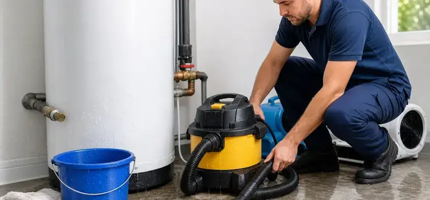 Water heater leak in Peoria, AZ by Sutter Water Damage Restoration