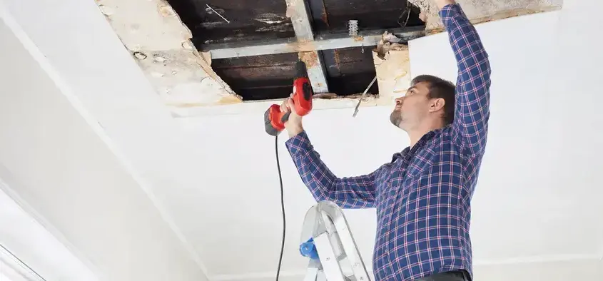 Ceiling water damage in Peoria, AZ by Sutter Water Damage Restoration