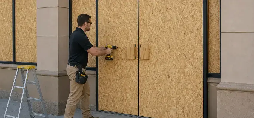 Emergency board-up in Peoria, AZ by Sutter Water Damage Restoration